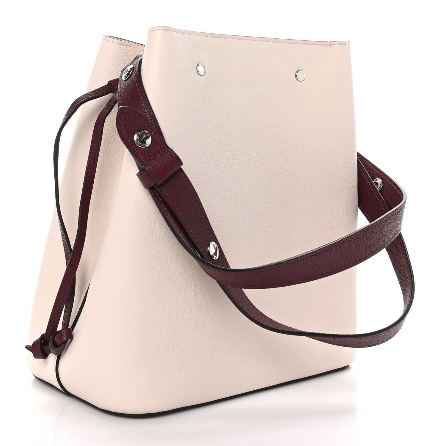Louis Vuitton Calfskin Lockme Bucket Soie Quartz Calla 3 of 10