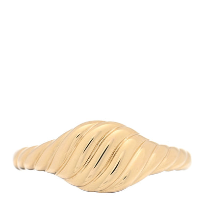 David Yurman 18K Yellow Gold 7mm Sculpted Cable Micro Pinky Ring 47 4 1 of 5