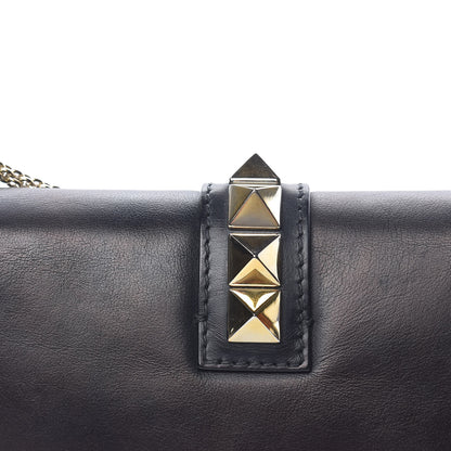Valentino Garavani Vitello Medium Glam Lock Rockstud Flap Black 18 of 19