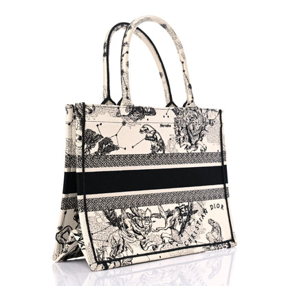 Christian Dior Canvas Zodiac Toile De Jouy Embroidered Medium Book Tote Latte 3 of 8