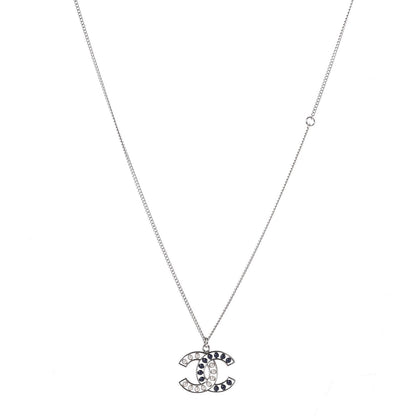 Chanel Pearl CC Pendant Necklace Silver 1 of 6