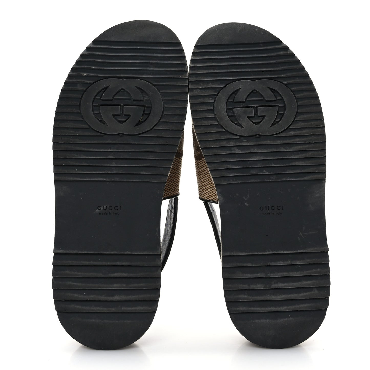 Monogram Maxi GG Granada Kid Angelina Platform 35mm Slingback Sandals 38 Camel Ebony Black