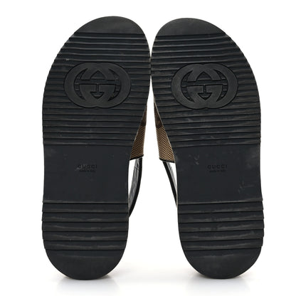 Gucci Monogram Maxi GG Granada Kid Angelina Platform 35mm Slingback Sandals 38 Camel Ebony Black 5 of 9