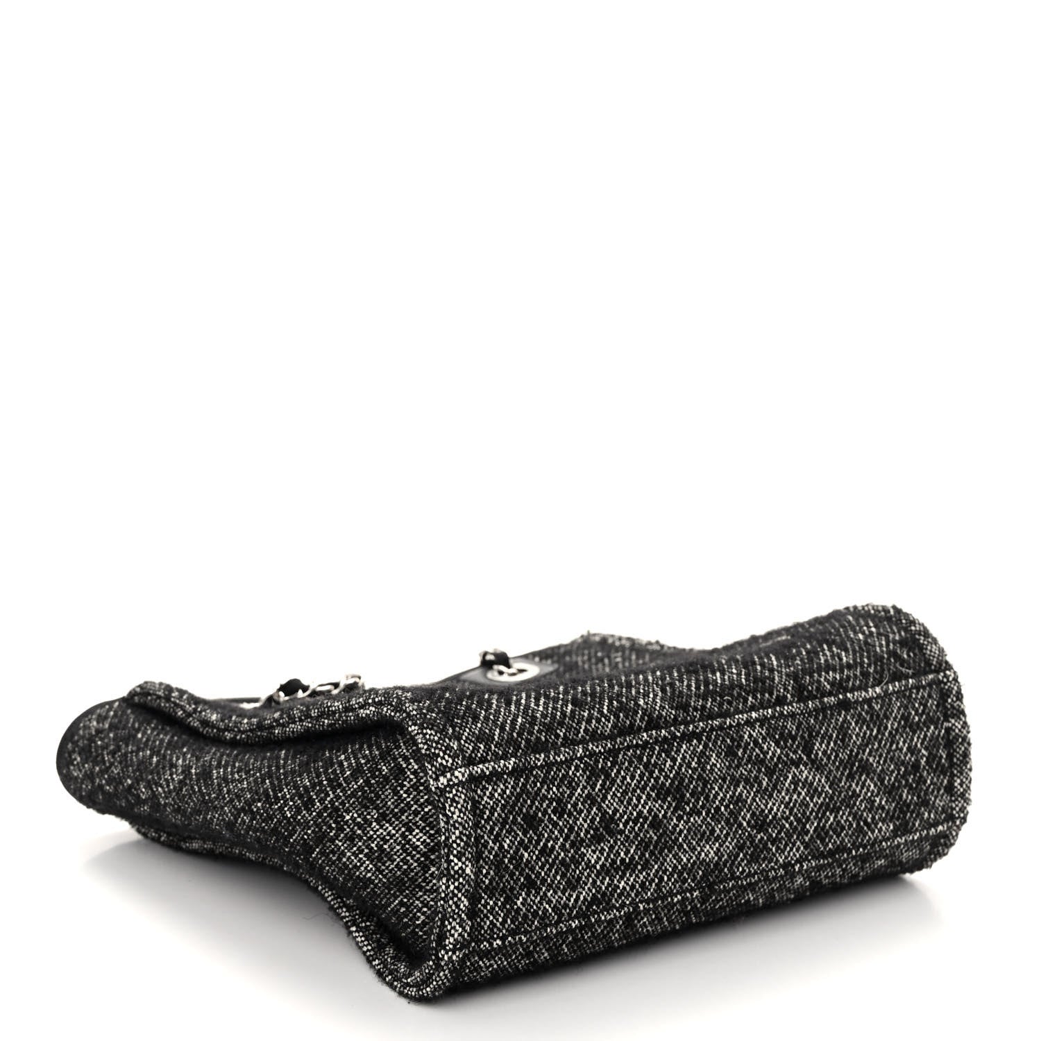 Chanel Mixed Fibers Calfskin Mini Deauville Tote Black White 4 of 10