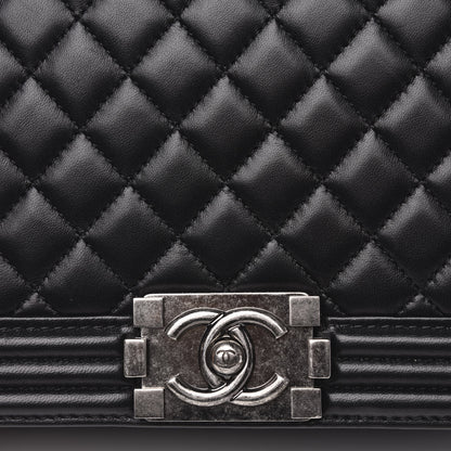 Chanel Lambskin Quilted New Medium Boy Flap Black 11 of 13