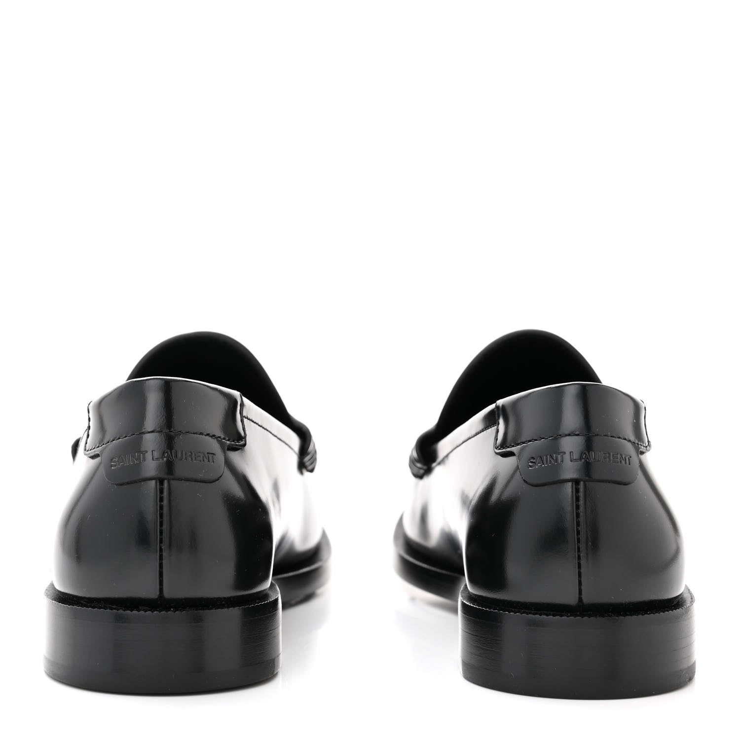 Saint Laurent Calfskin Penny Loafers 38 Black 5 of 10