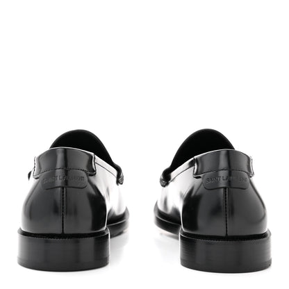 Saint Laurent Calfskin Penny Loafers 38 Black 5 of 10