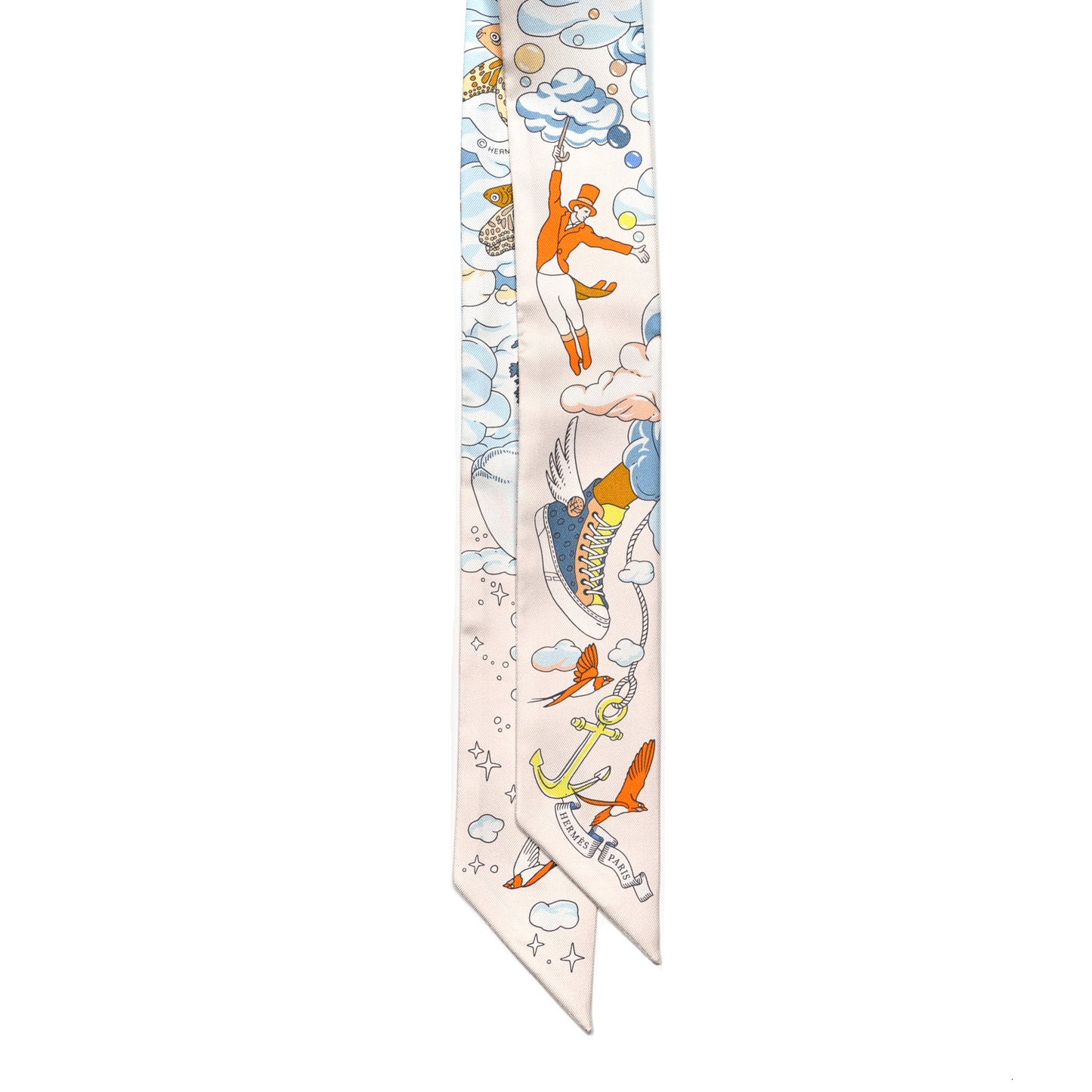 Silk Sur Mon Nuage Twilly Creme Bleu Ciel Orange