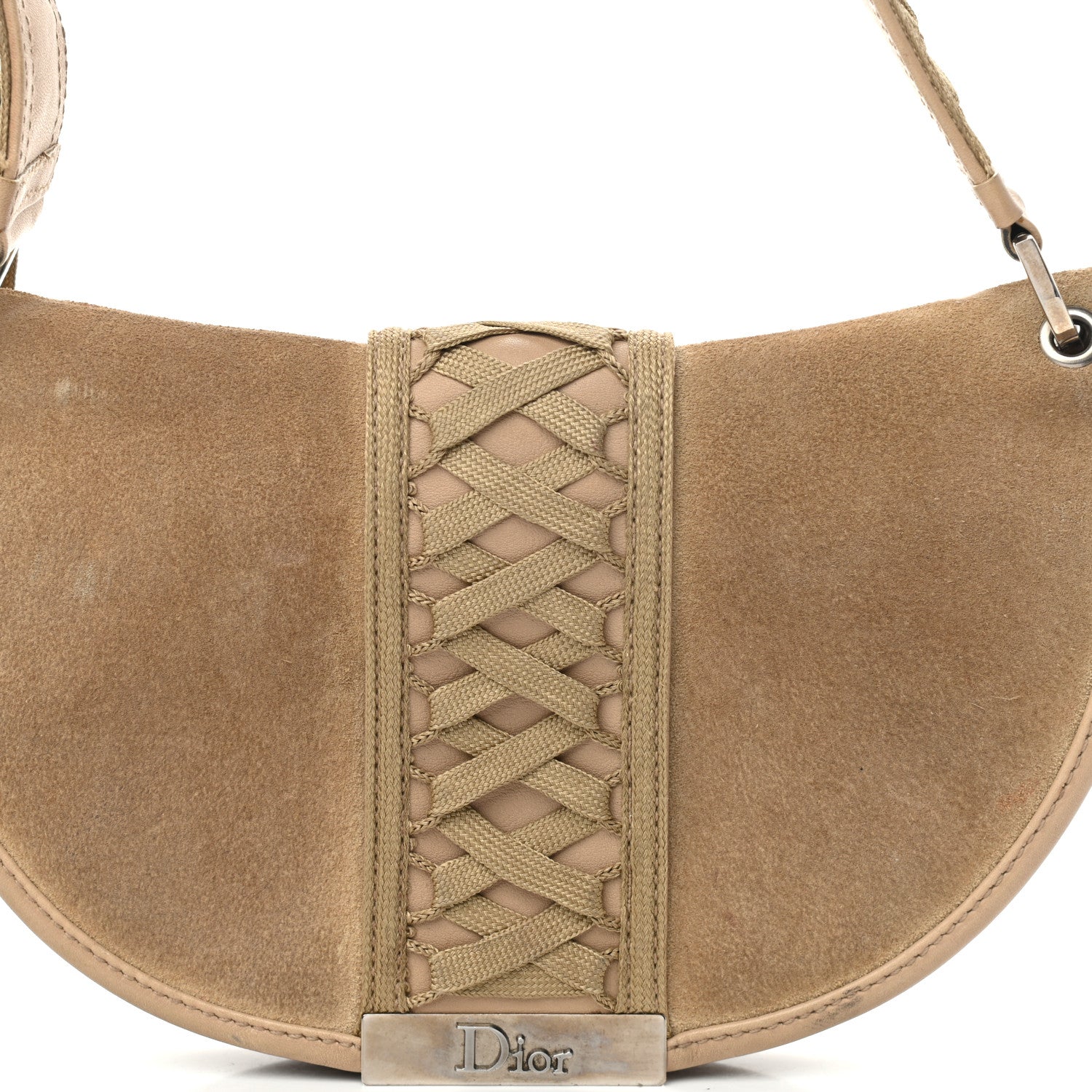 Christian Dior Suede Admit It Hobo Beige 9 of 12