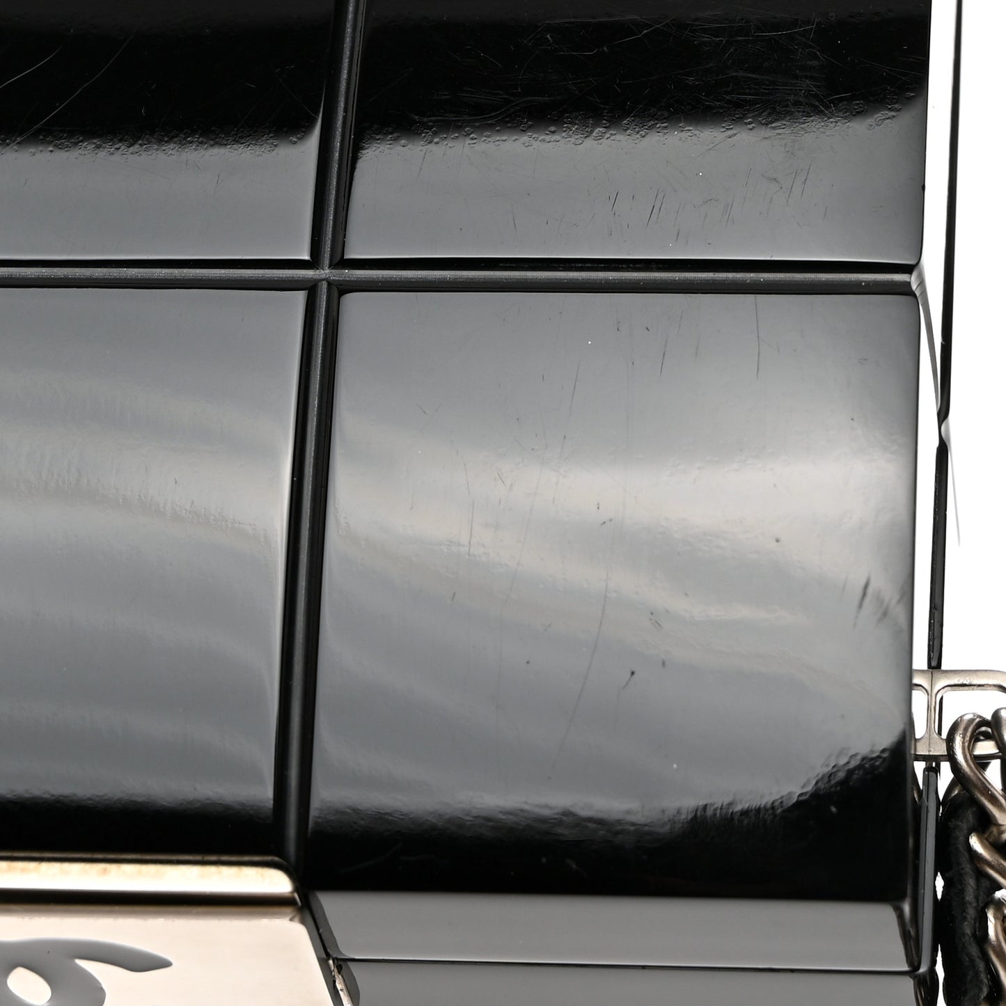 Plexiglass Minaudiere Wristlet Clutch Black