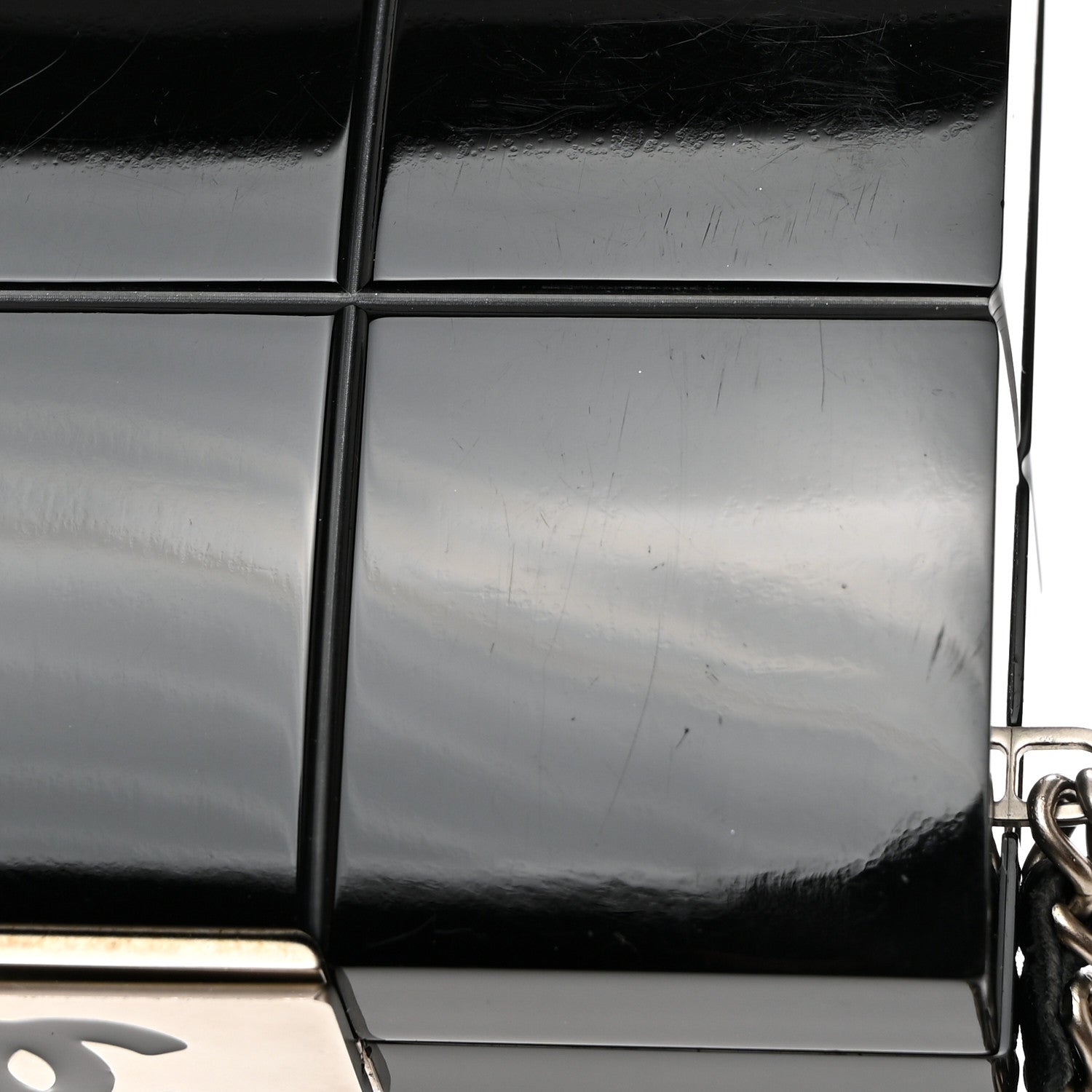 Chanel Plexiglass Minaudiere Wristlet Clutch Black 8 of 10