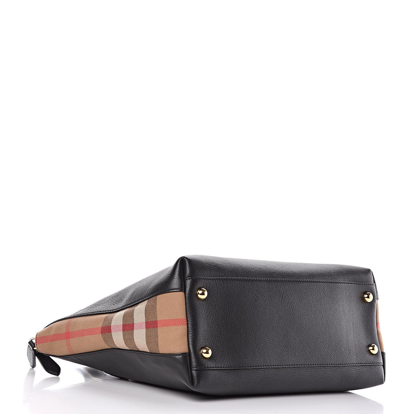 Derby Calfskin House Check Medium Welburn Tote Black