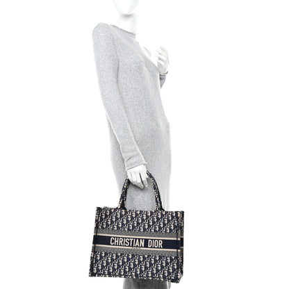 Christian Dior Oblique Medium Book Tote Blue Multicolor 2 of 14