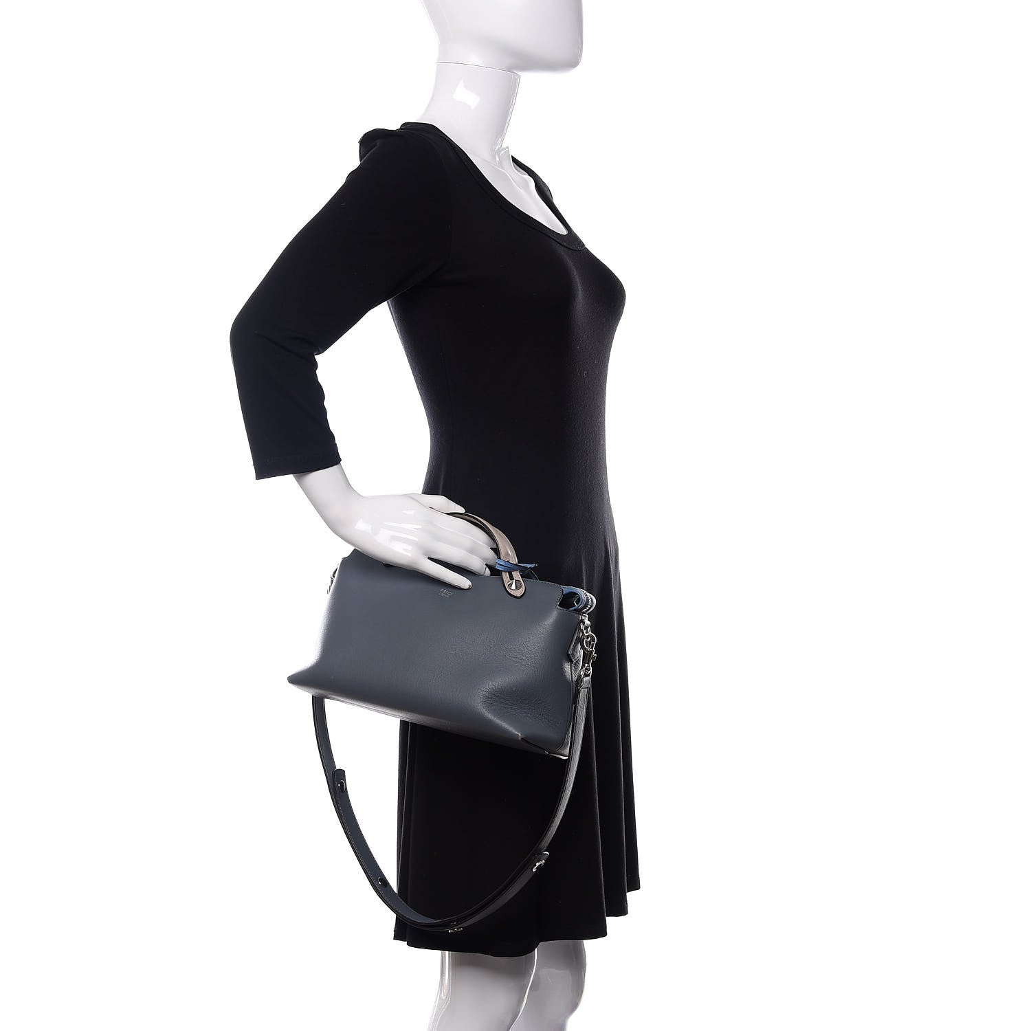 Fendi Vitello Dolce 4 Color Medium By The Way Boston Bag Tempesta Nebula Multicolor 3 of 10
