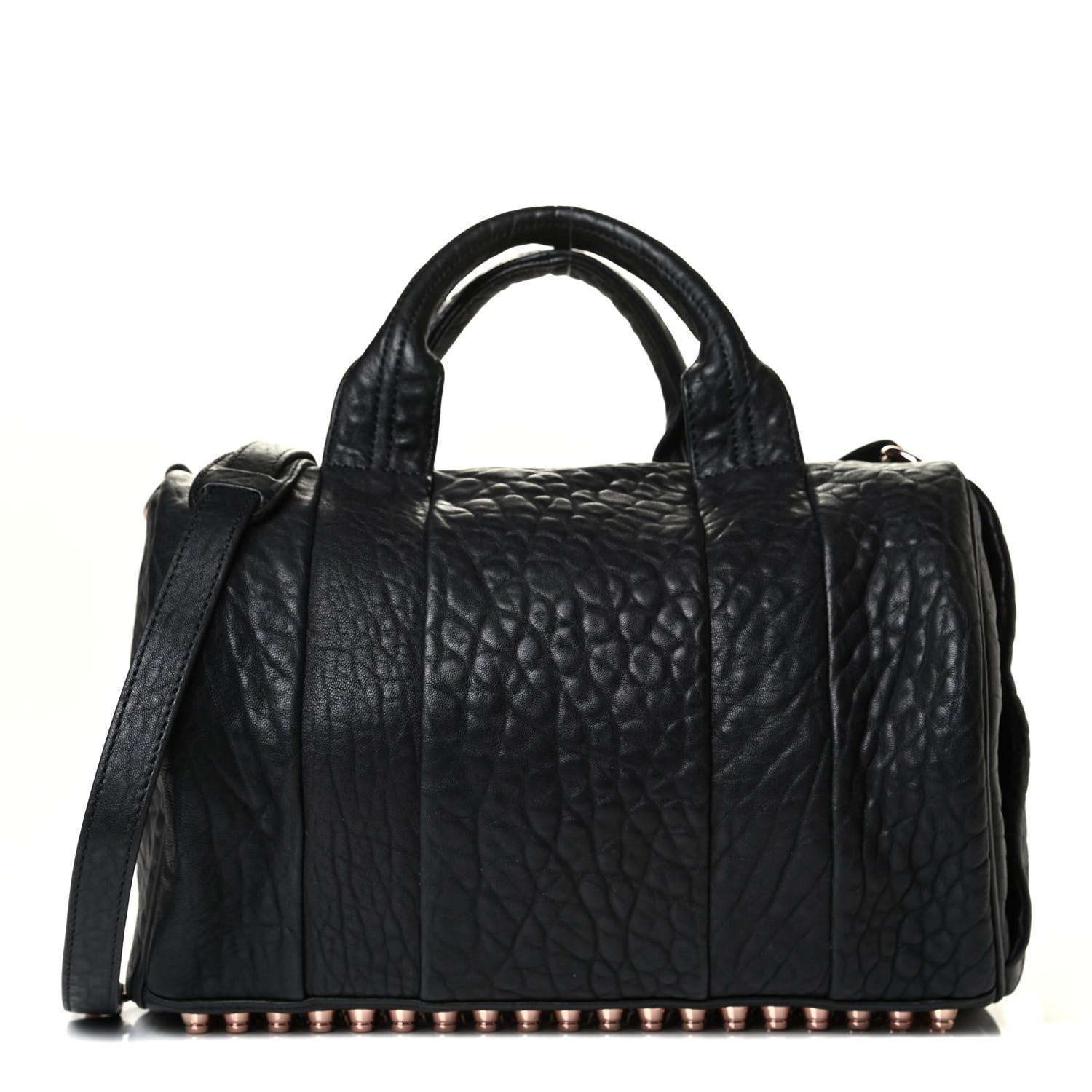 Alexander Wang Pebbled Lambskin Rocco Black Rose Gold Hardware 1 of 5