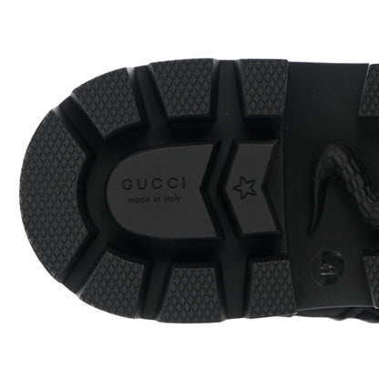 Gucci Nappa Frances GG Matelasse Platform Combat Boots 41 Black 8 of 13