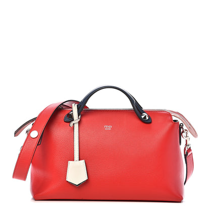 Fendi Vitello Dolce 4 Color Medium By The Way Boston Bag Caipiroska Blue Multicolor 1 of 11