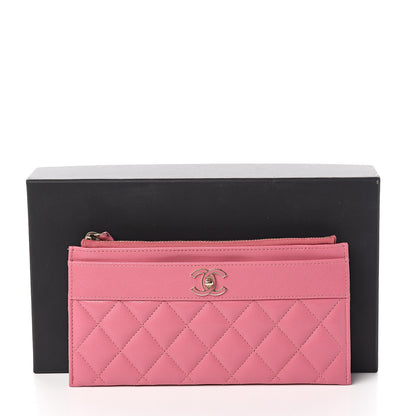 Chanel Sheepskin Quilted Mademoiselle Vintage Zip Pouch Pink 7 of 7