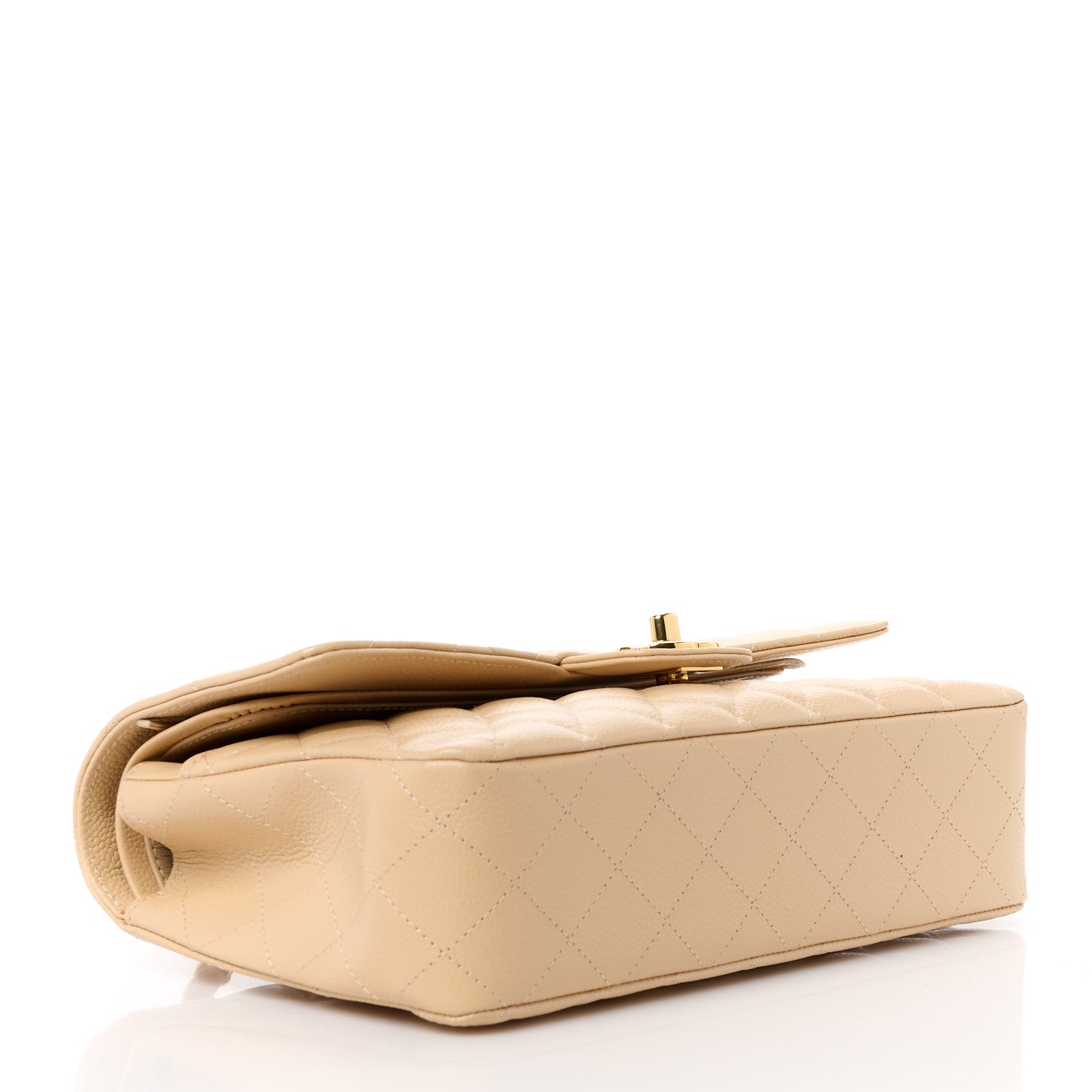 Chanel Caviar Quilted Medium Double Flap Beige 4 of 11