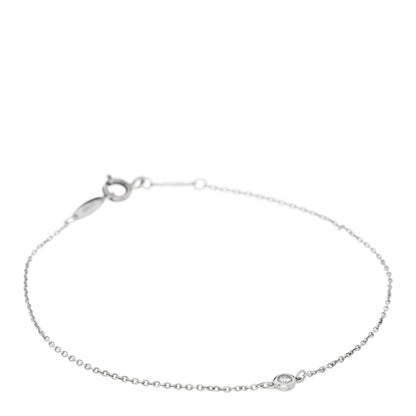 Tiffany Sterling Silver Diamond .03ct Elsa Peretti Diamonds by the Yard Bracelet 1 of 4