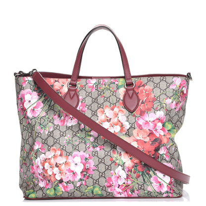 Gucci Soft GG Supreme Monogram Blooms Medium Crossbody Tote Beige Multicolor Dry Rose 1 of 9