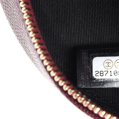 Chanel Caviar Quilted Round Filigree Crossbody Burgundy Black 9 of 11