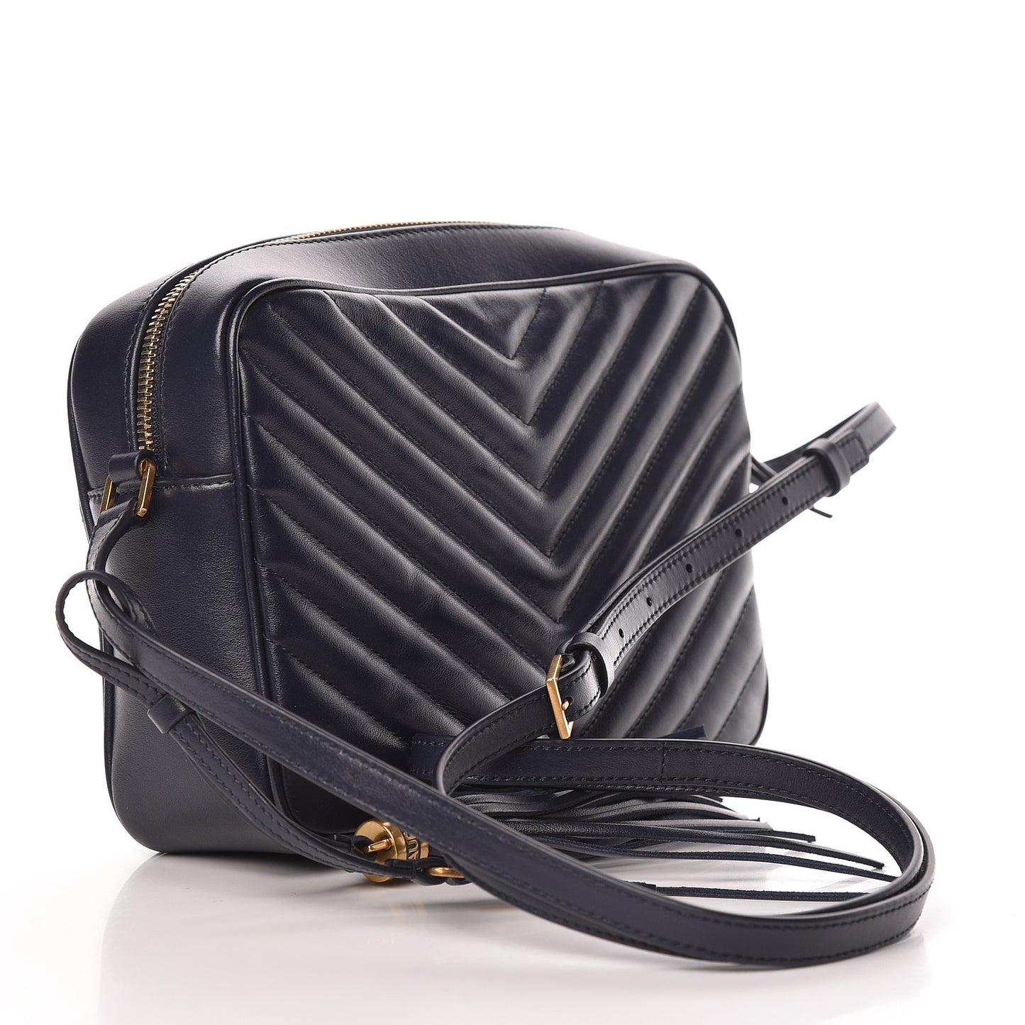 Calfskin Matelasse Monogram Lou Camera Bag Navy