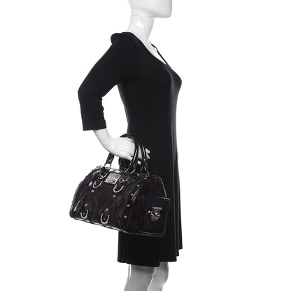 Versace Patent Madonna Satchel Dark Purple 2 of 11