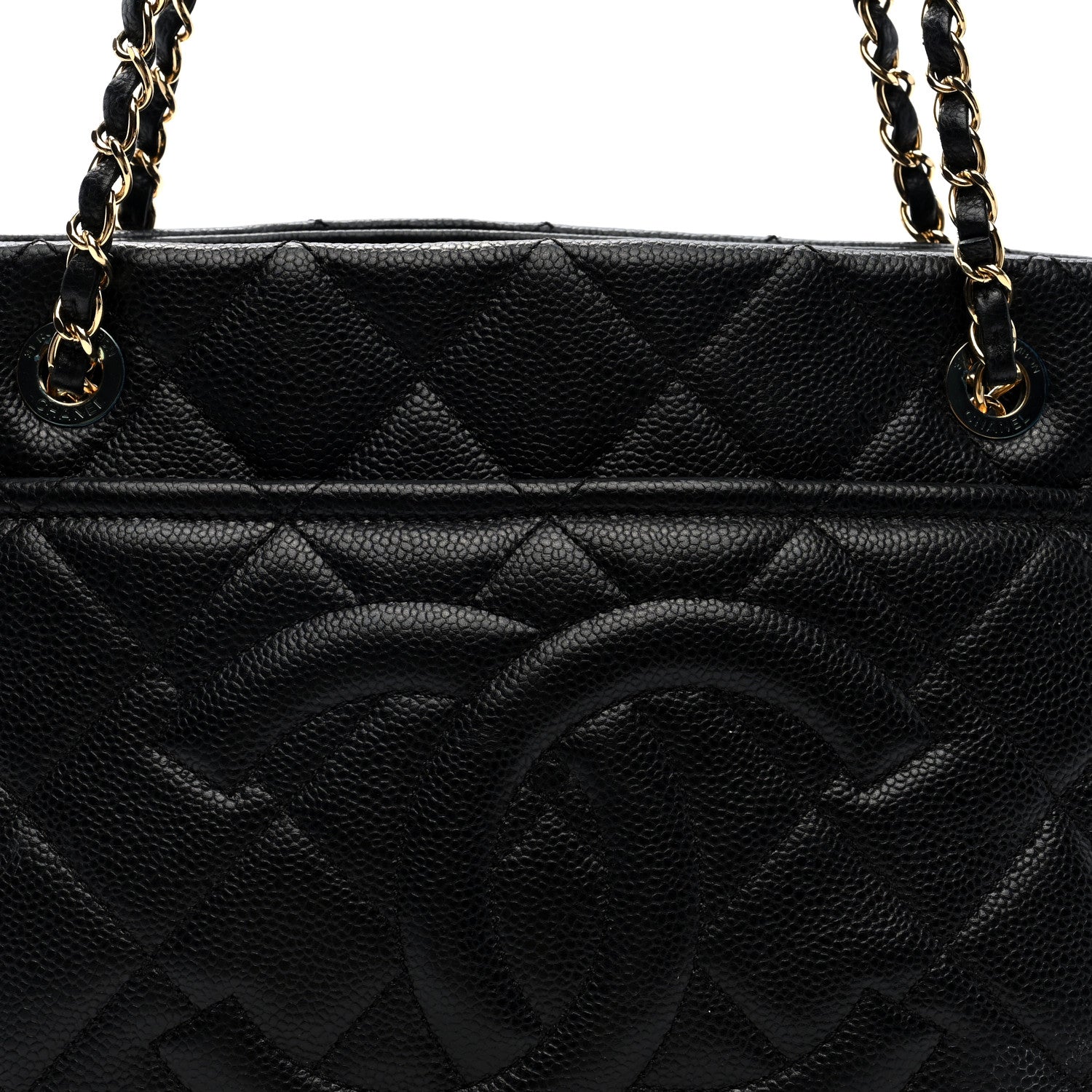 Chanel Caviar Quilted CC Timeless Soft Tote Black 8 of 10