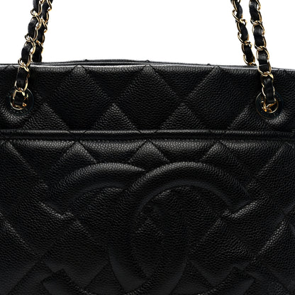 Chanel Caviar Quilted CC Timeless Soft Tote Black 8 of 10
