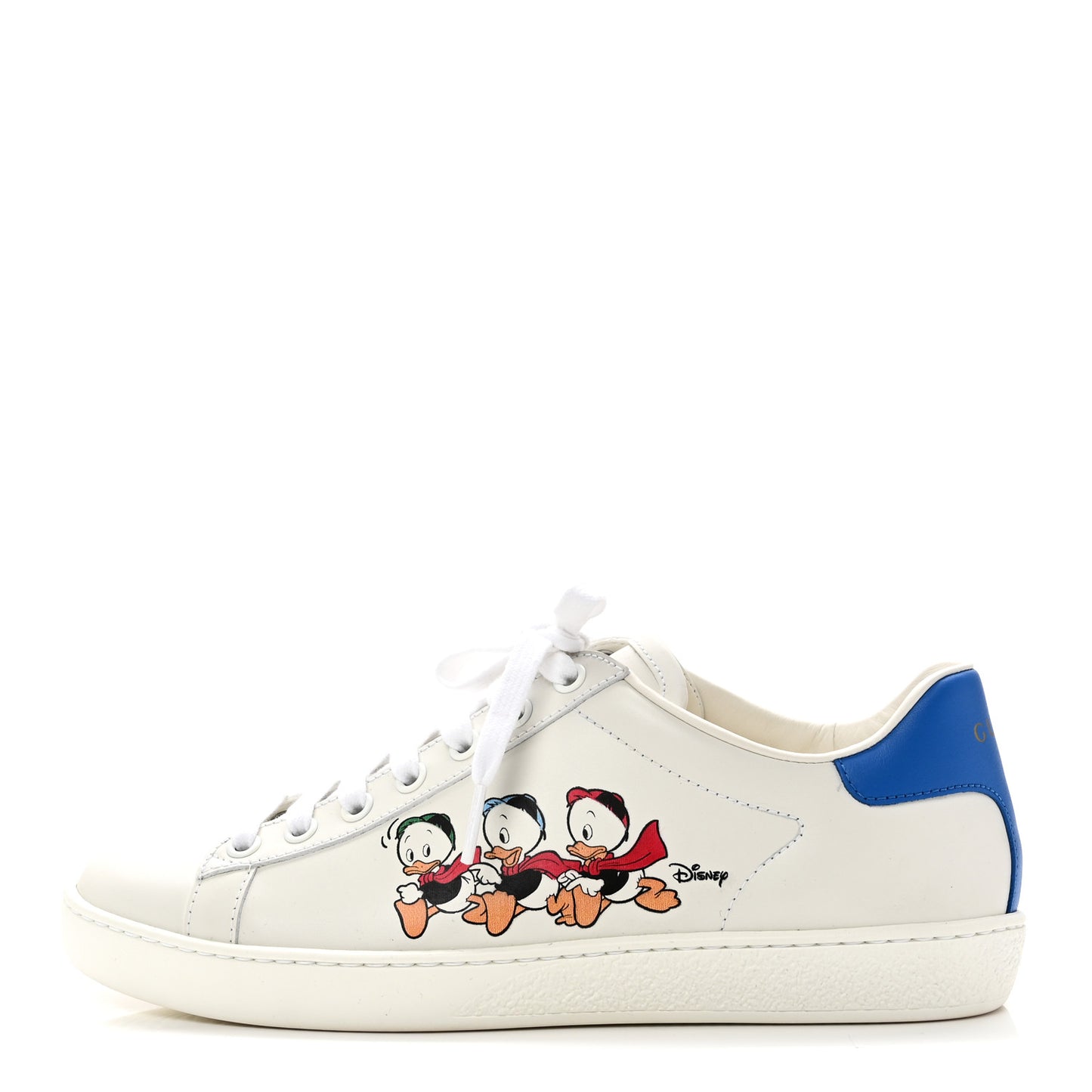 X DISNEY Calfskin Miro Soft Donald Duck Womens Ace Sneakers 37 White Bright Splash