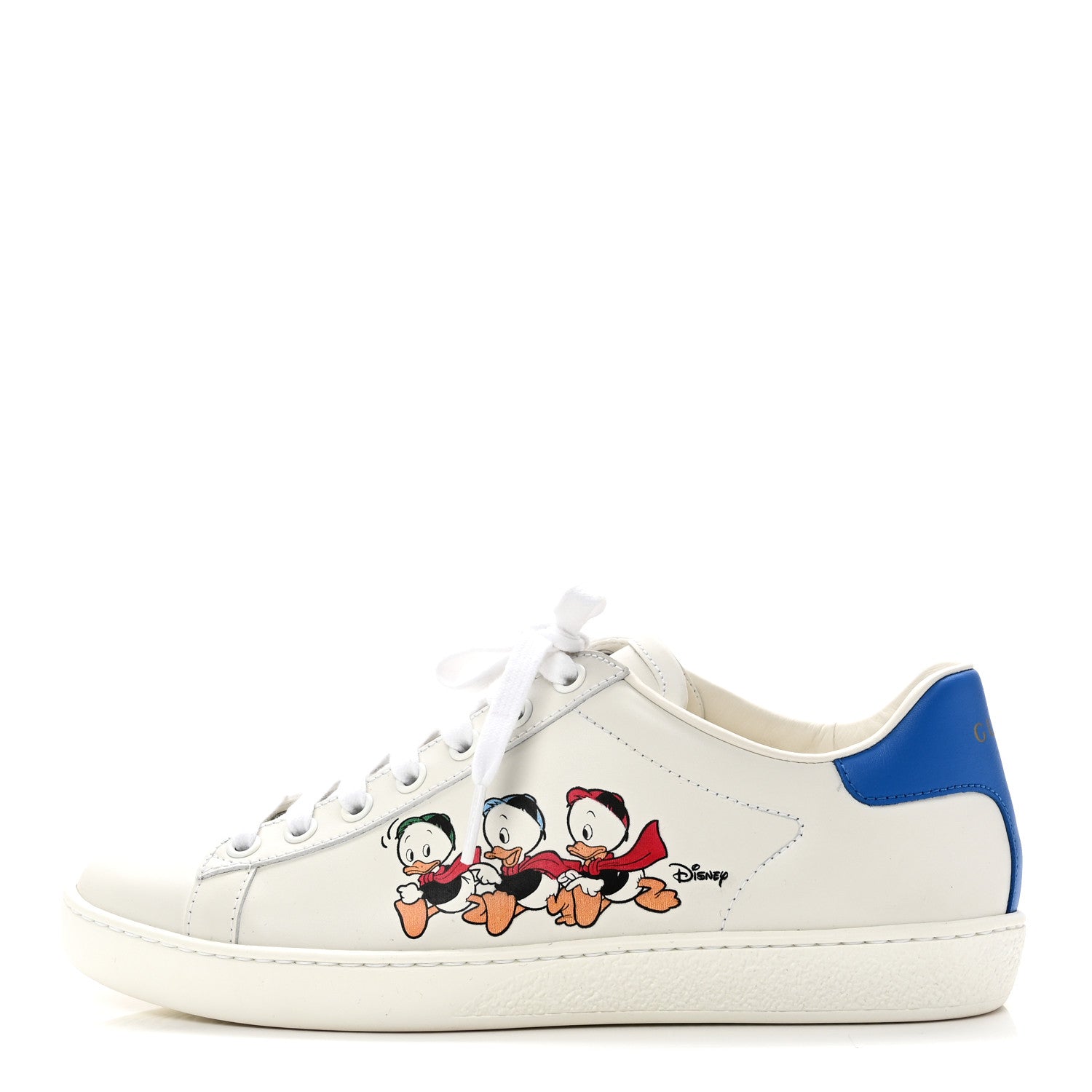 Gucci X DISNEY Calfskin Miro Soft Donald Duck Womens Ace Sneakers 37 White Bright Splash 1 of 10
