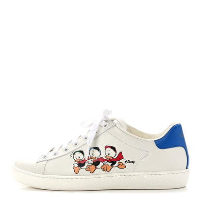 Gucci X DISNEY Calfskin Miro Soft Donald Duck Womens Ace Sneakers 37 White Bright Splash 1 of 10