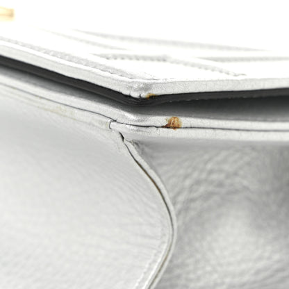 Christian Dior Metallic Calfskin Small Diorama Flap Bag Silver 11 of 11