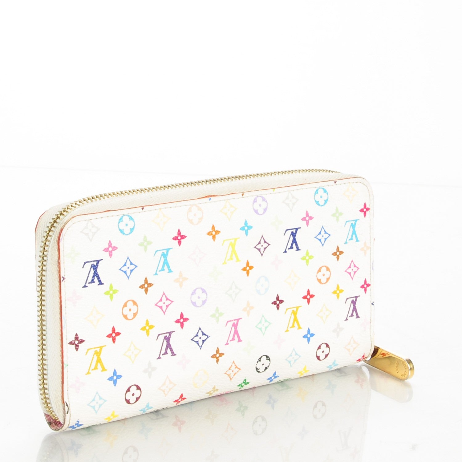 Louis Vuitton Monogram Multicolor Zippy Wallet White Litchi 3 of 7