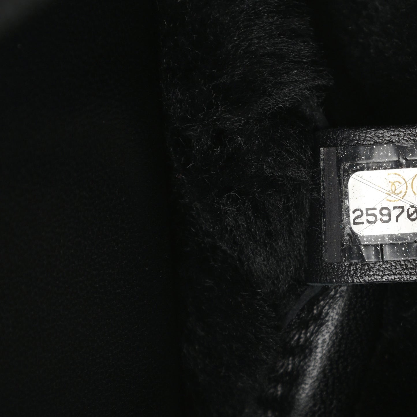 Lambskin Shearling Quilted CC Backpack Black