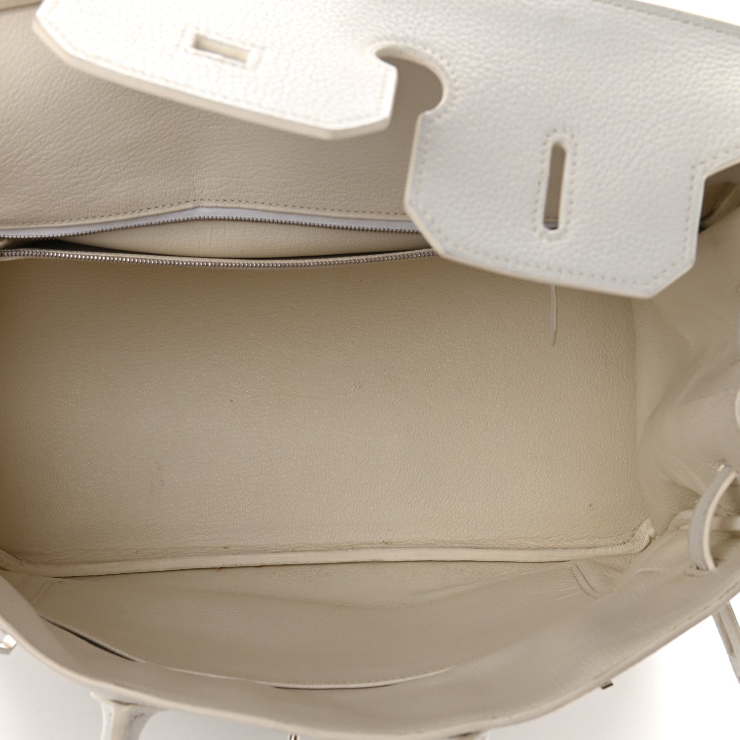 Hermes Taurillon Clemence Birkin 35 White 5 of 11
