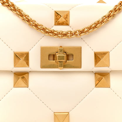 Valentino Garavani Nappa Medium Roman Stud Shoulder Bag Ivory 7 of 10