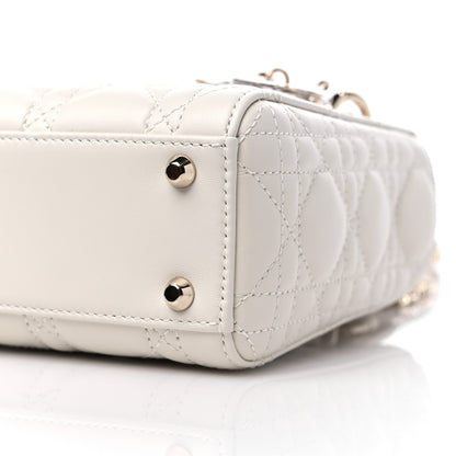 Christian Dior Lambskin Cannage Mini Lady Dior Off White 8 of 9