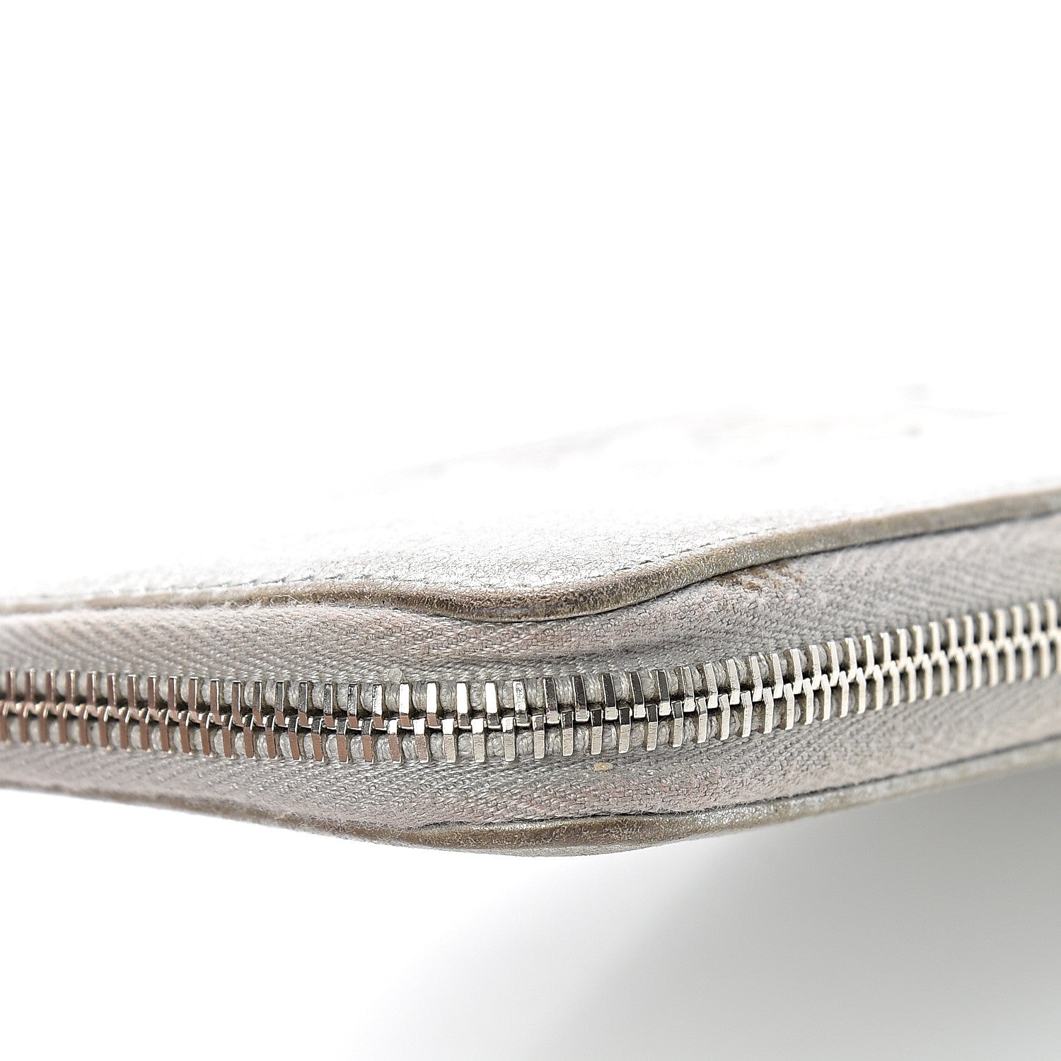 Chanel Metallic Calfskin Large Zip Around Wallet Silver 12 of 18
