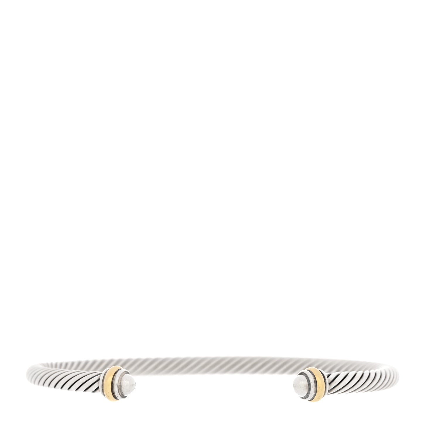 Sterling Silver 18K Yellow Gold 4mm Cable Classics Bracelet
