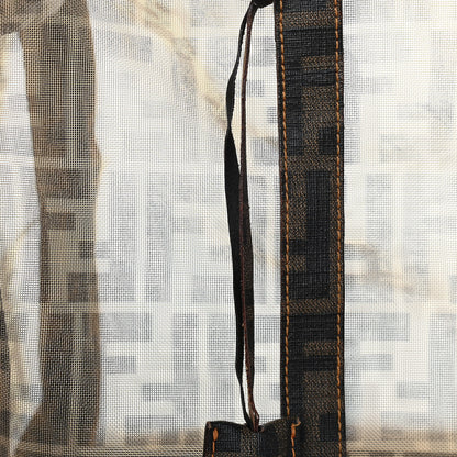 Fendi Zucca Spalmati Mesh Mixed Media Boston Tobacco 9 of 10