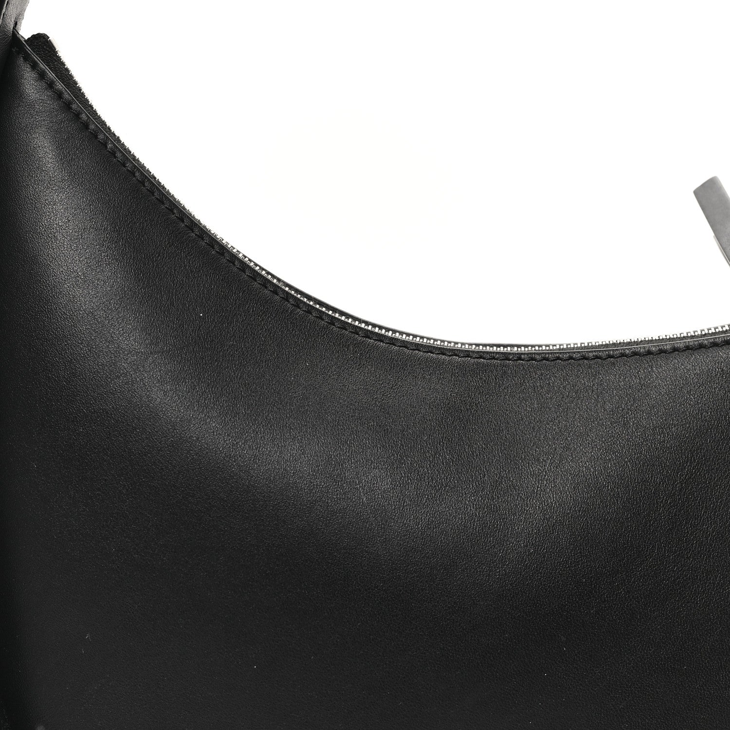 The Row Smooth Calfskin Half Moon Shoulder Bag Black 7 of 9