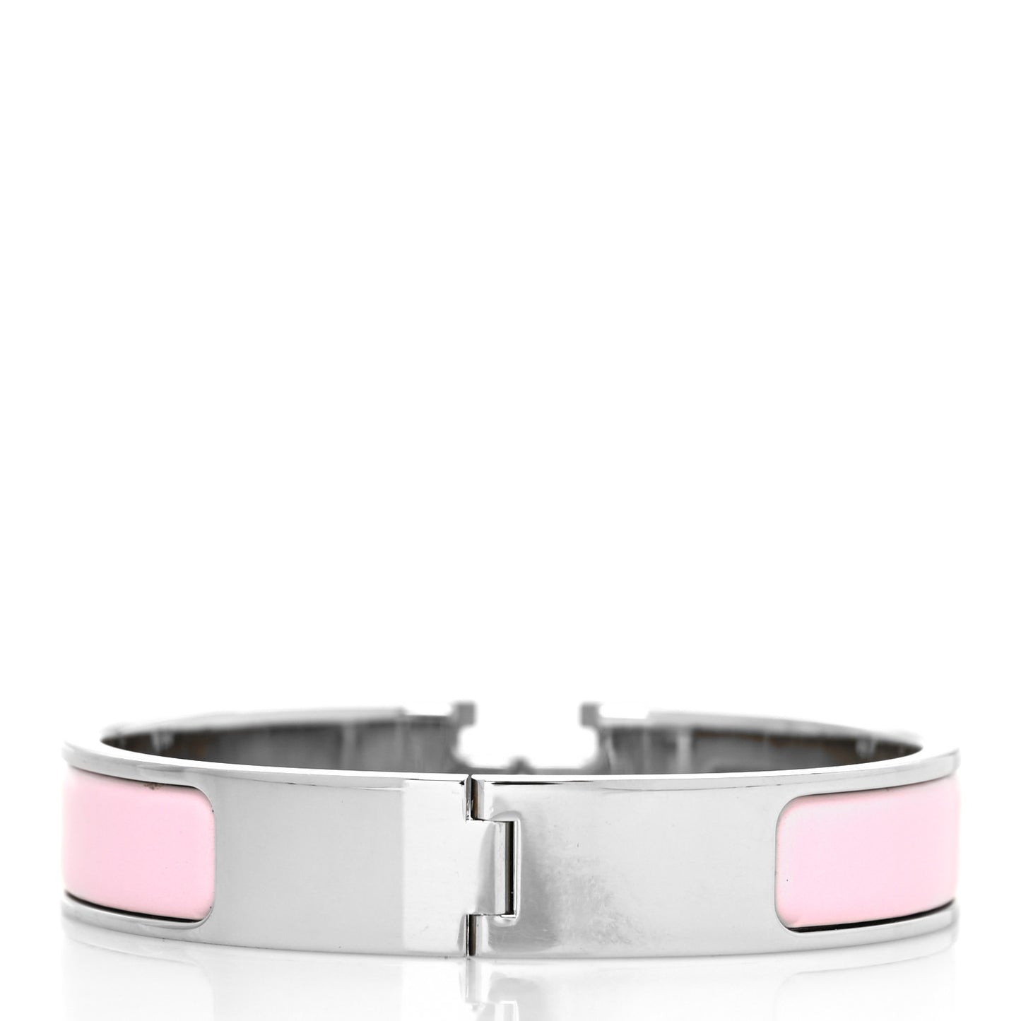 Enamel Narrow Clic Clac H Bracelet PM Rose Dragee