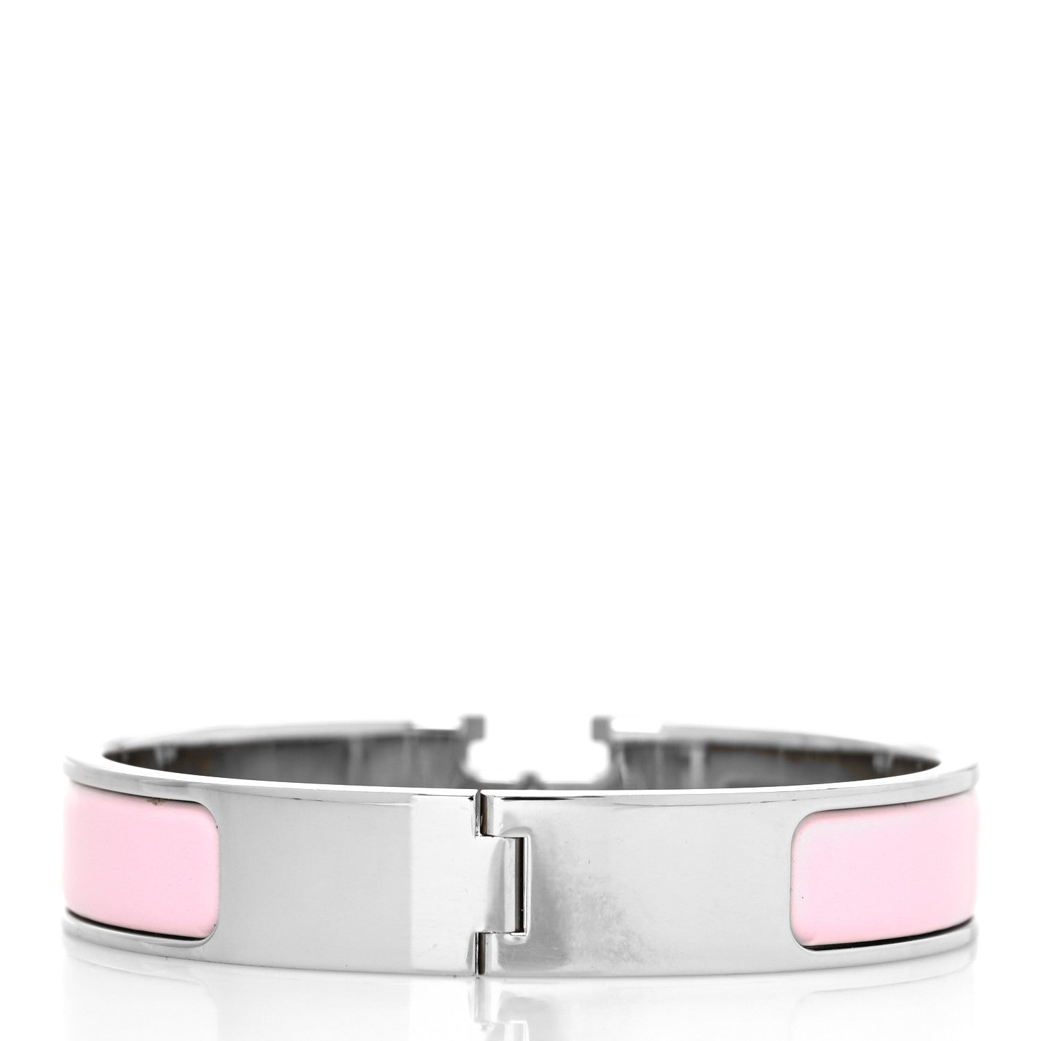 Hermes Enamel Narrow Clic Clac H Bracelet PM Rose Dragee 3 of 6