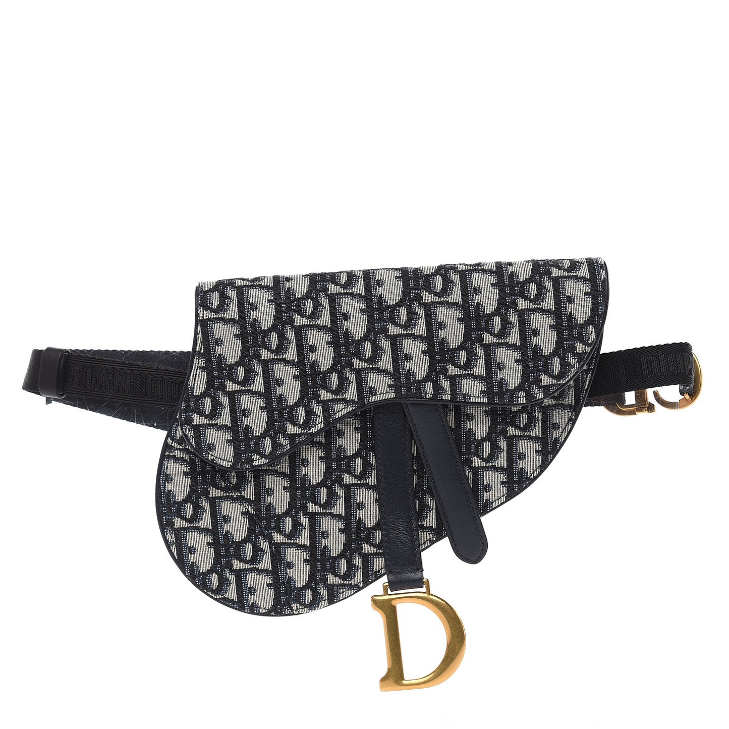 Oblique Saddle Belt Bag Blue