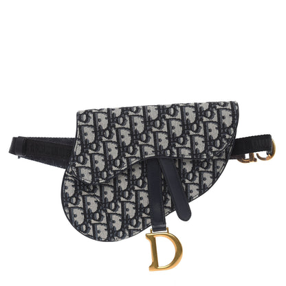 Christian Dior Oblique Saddle Belt Bag Blue 1 of 7