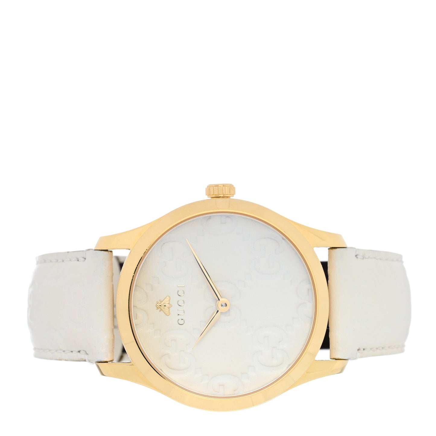 Stainless Steel Calfskin 38mm G-Timeless Quartz Watch White