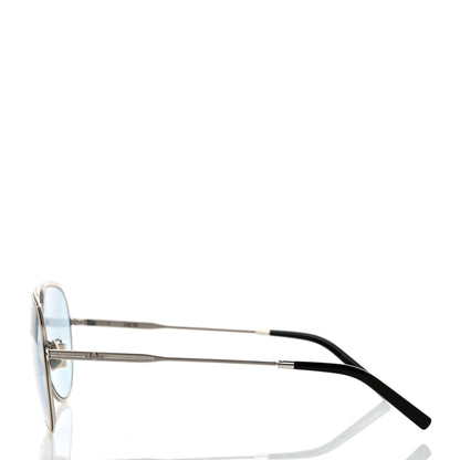 Christian Dior Oblique DiorEssential A2U Aviator Sunglasses Blue Silver 3 of 9