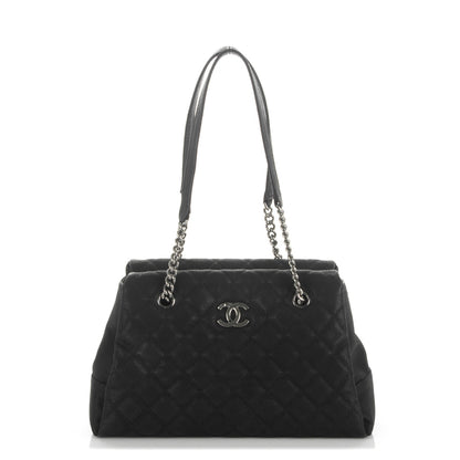 Chanel Iridescent Caviar Quilted Lady Pearly Tote Black 1 of 8